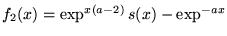 $f_2(x)=\exp^{x\left(a-2\right)} s(x) -\exp^{-ax}$